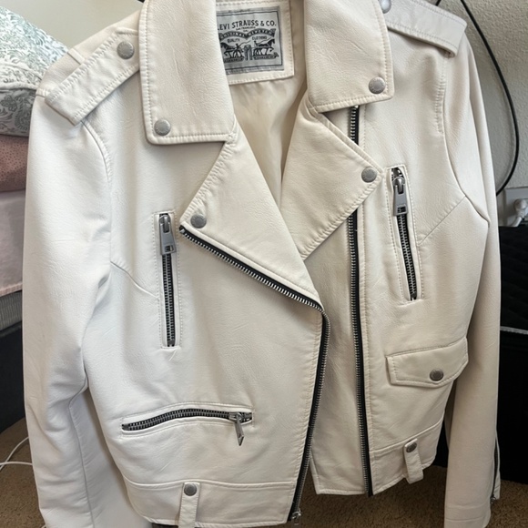 Levi's Women's Snake Print Leather Jacket size L - Picture 2 of 3